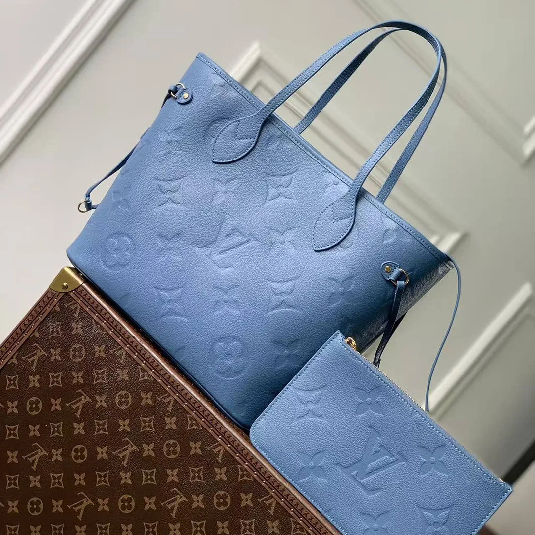 M27358 Neverfull MM Monogram Empreinte Leather Handbag