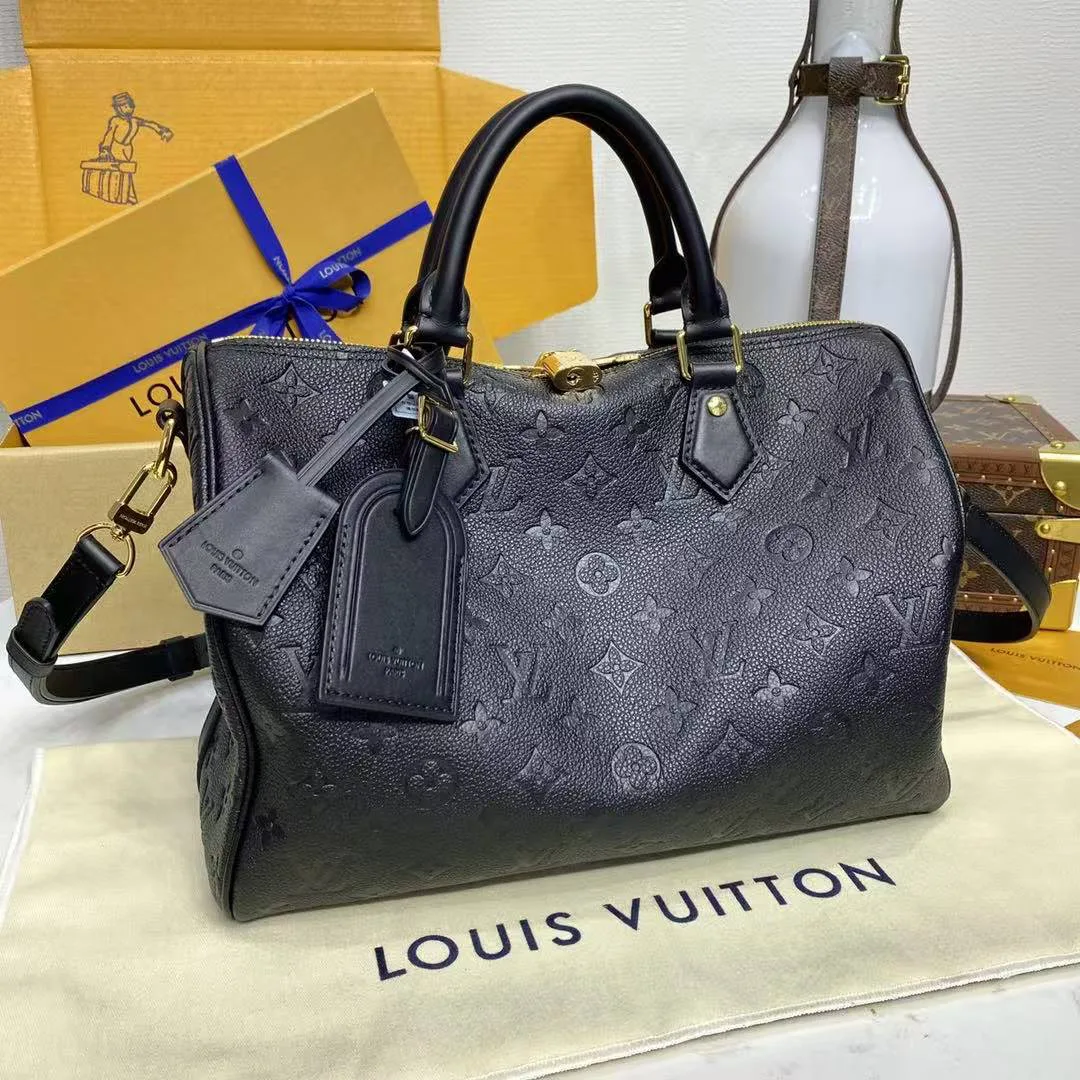 M47186 Speedy Soft 30 Monogram Empreinte Leather Handbag