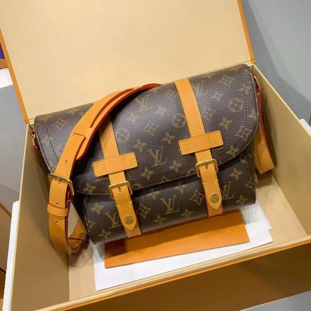 M28115 Christopher Messenger Monogram Archive Coated Canvas Handbag