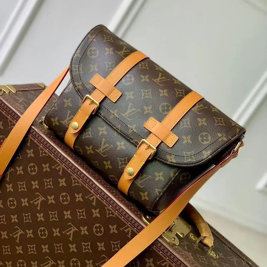 M28115 Christopher Messenger Monogram Archive Coated Canvas Handbag