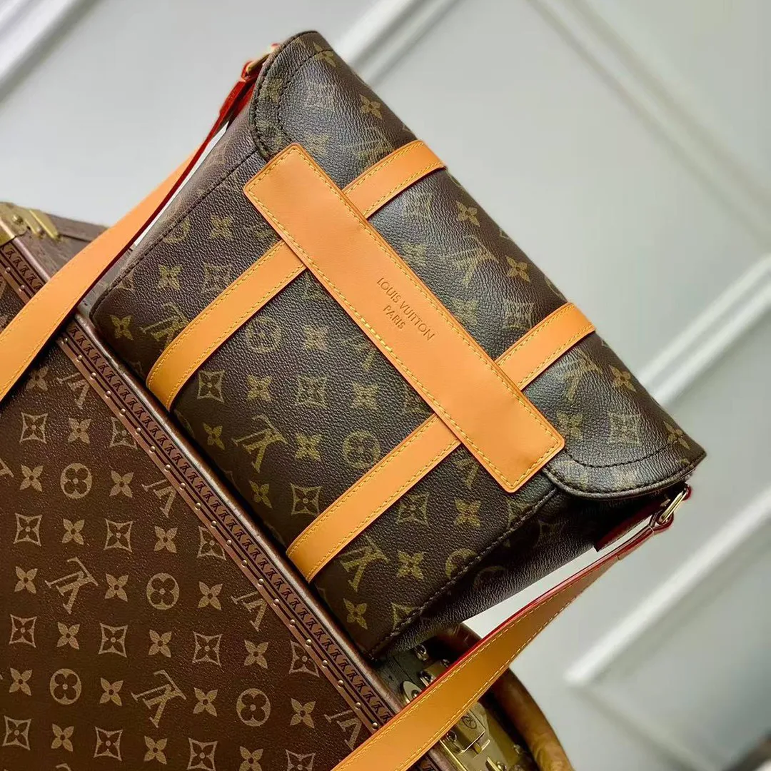 M28115 Christopher Messenger Monogram Archive Coated Canvas Handbag