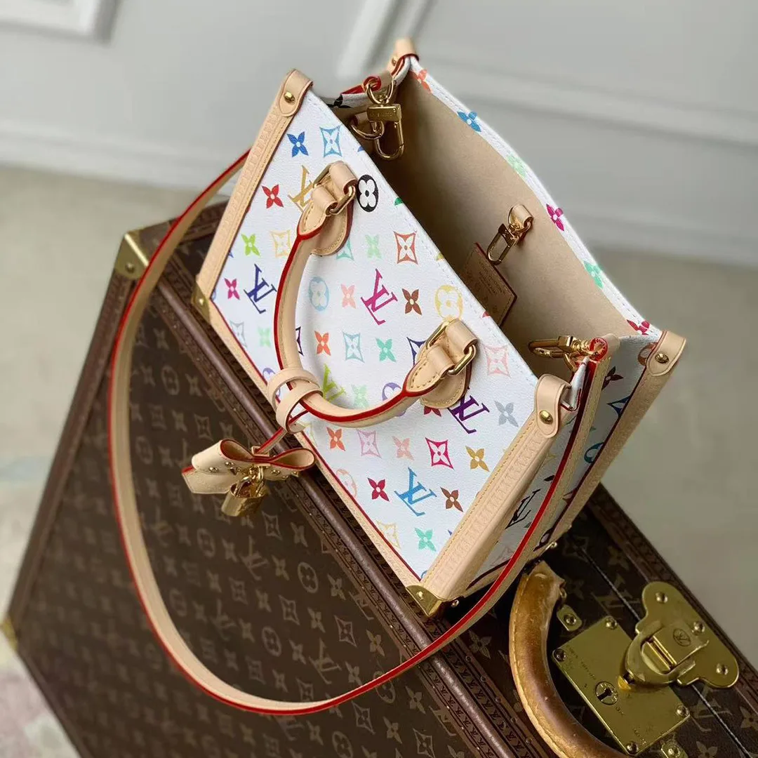 M27580 x TM Onthego PM Handbag Multicolor Monogram Coated Canvas