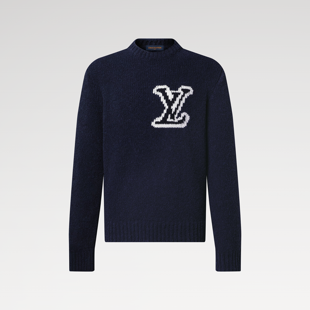 1AJAYX Intarsia Crewneck Night Sky Wool