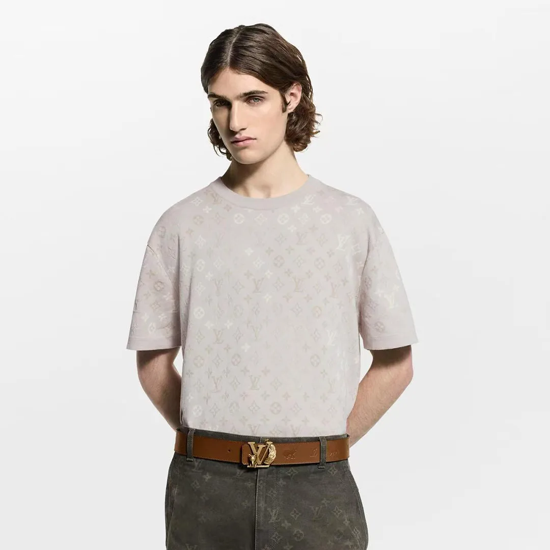 1AJBTD Monogram Short-Sleeved Crewneck Cotton