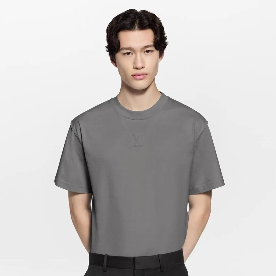1AJAYQ Embossed T-Shirt Thunderstorm Cotton