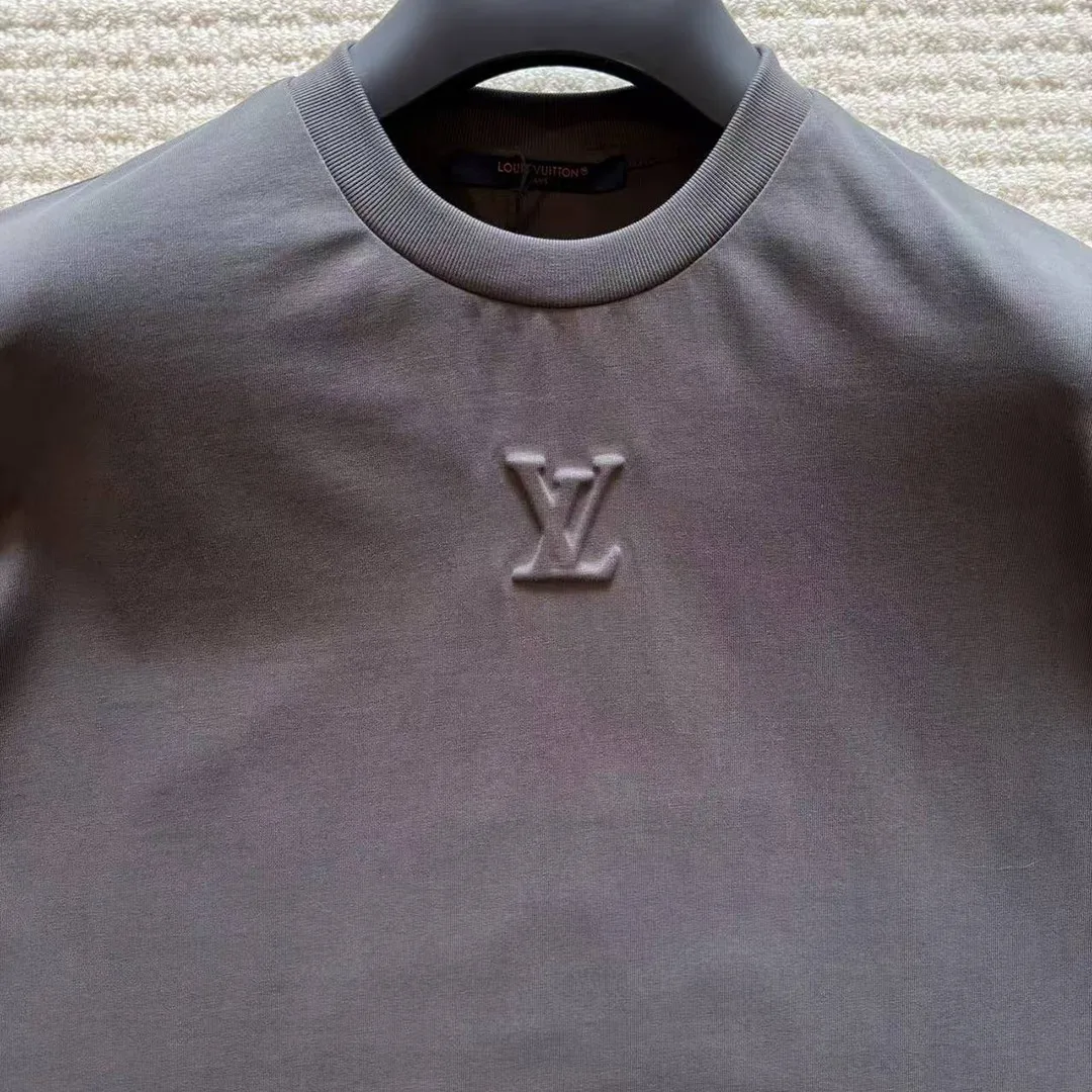 1AJAYQ Embossed T-Shirt Thunderstorm Cotton