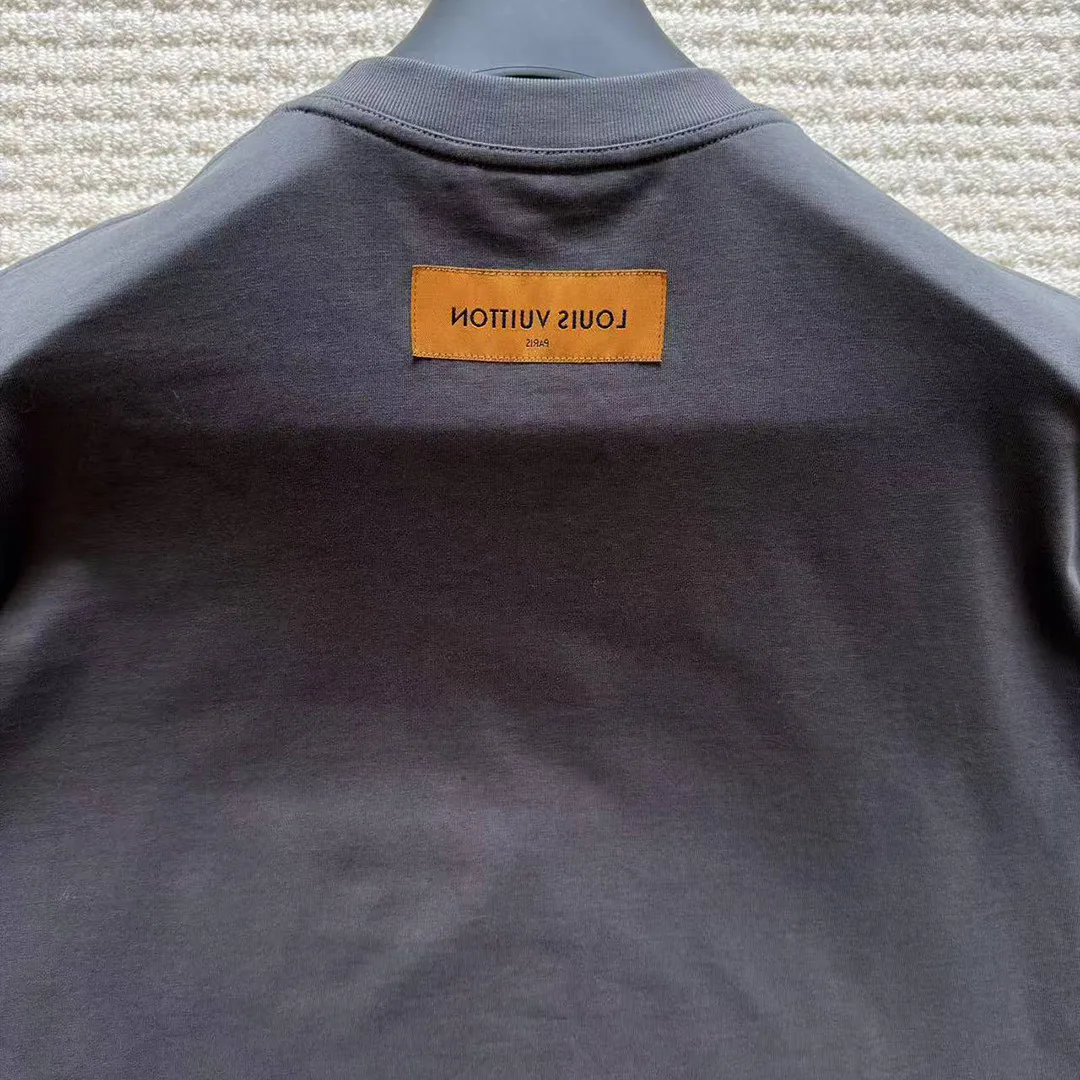 1AJAYQ Embossed T-Shirt Thunderstorm Cotton