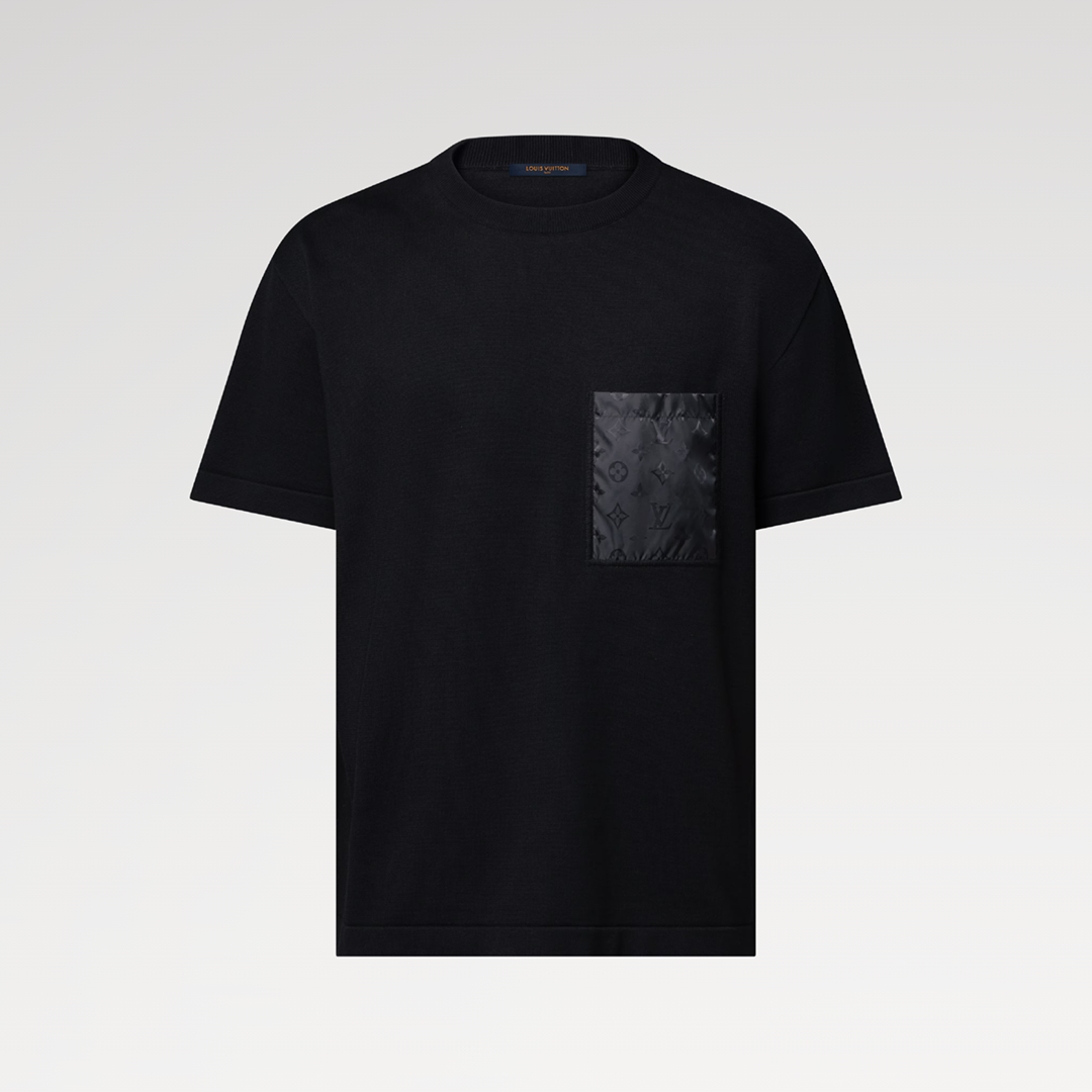 1AJRLX T-Shirt With Technical Signature Details Monogram Black Cotton