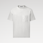 1AHVQ0 T-Shirt With Monogram Nylon Details Almond Milk Cotton - 1AJRLX 1 1AHVQ0 T-Shirt With Monogram Nylon Details Almond Milk Cotton