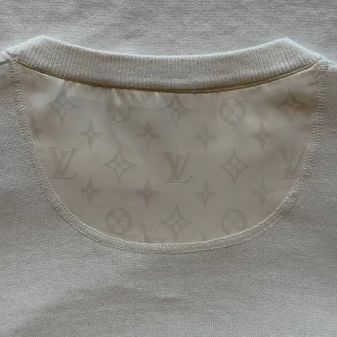1AHVQ0 T-Shirt With Monogram Nylon Details Almond Milk Cotton