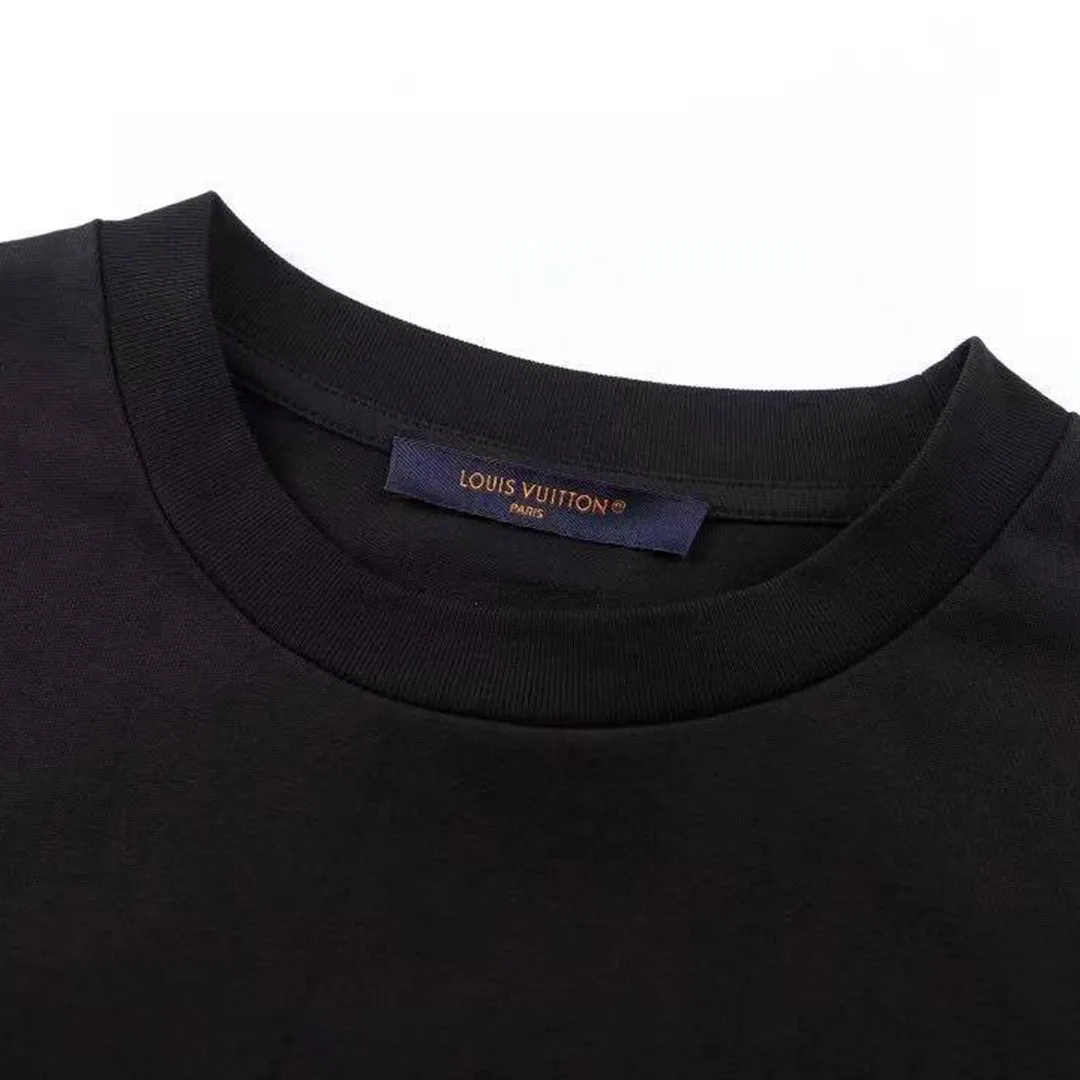 1AJTYP Embellished Signature T-Shirt Black Cotton