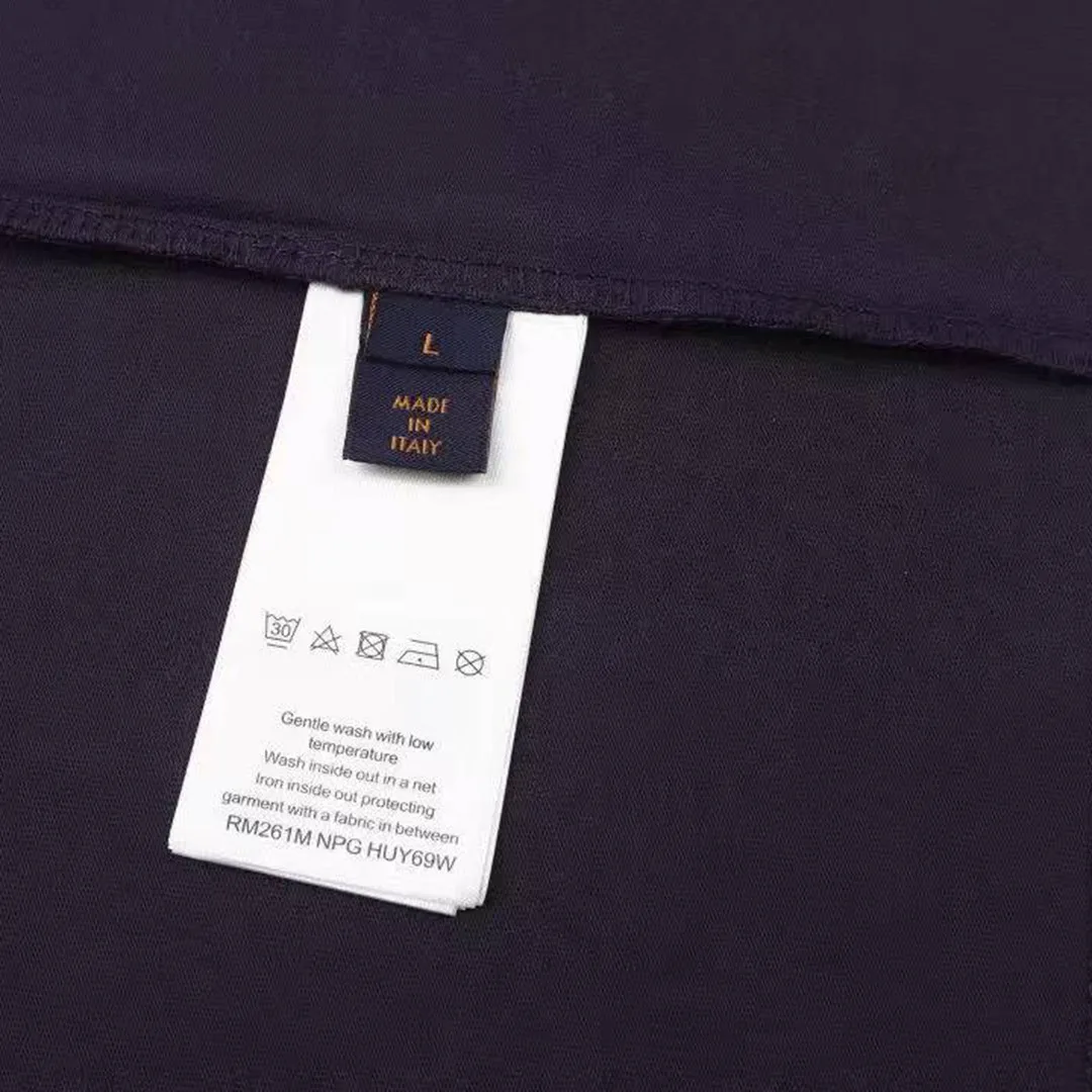 1AJUDL Overprinted T-Shirt Purple Indigo Cotton