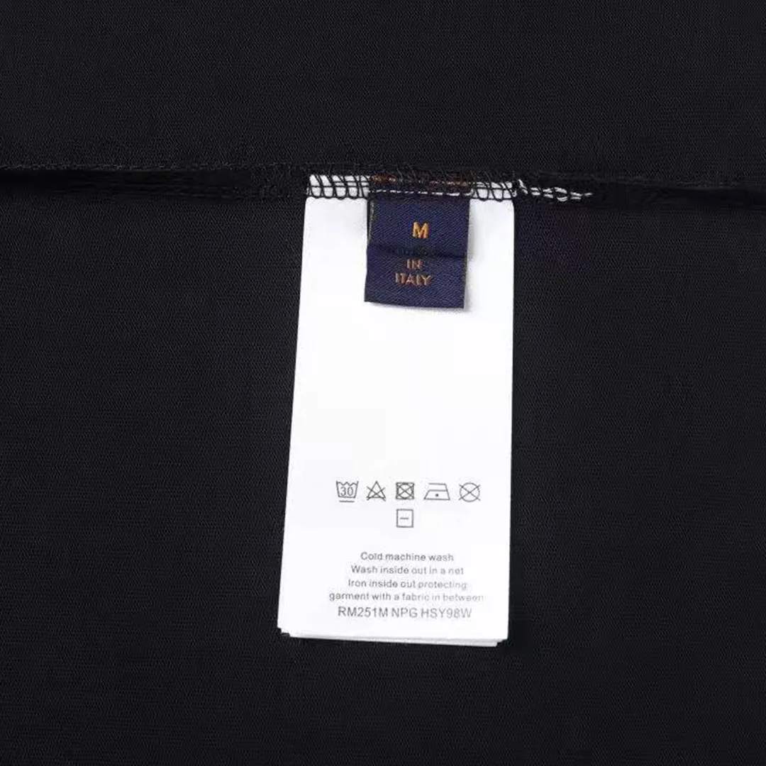 1AJCFH Embellished Signature Short-Sleeved T-Shirt Black Cotton