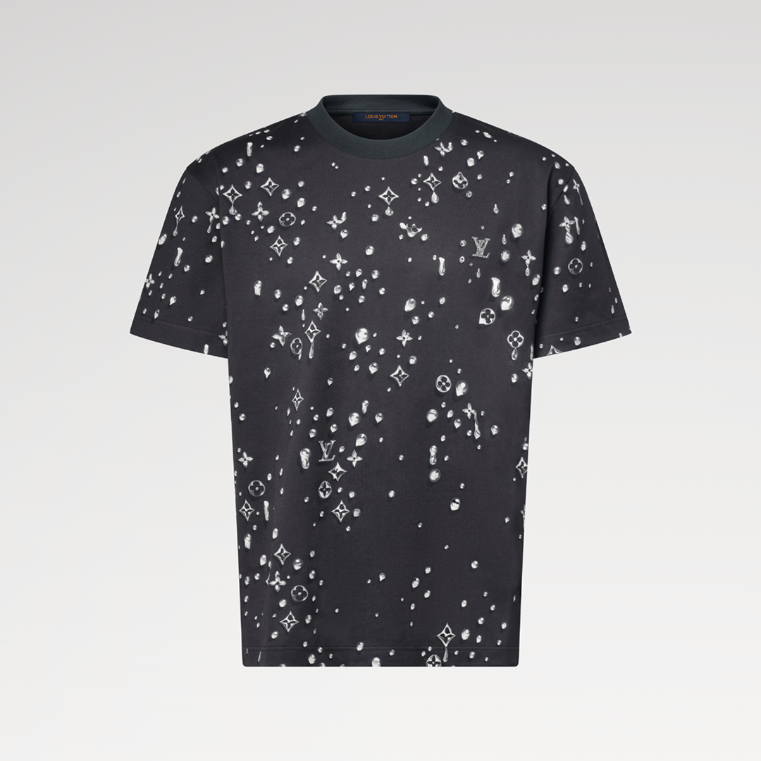1AJCBH Monogram Short-Sleeved T-Shirt Obsidian Cotton