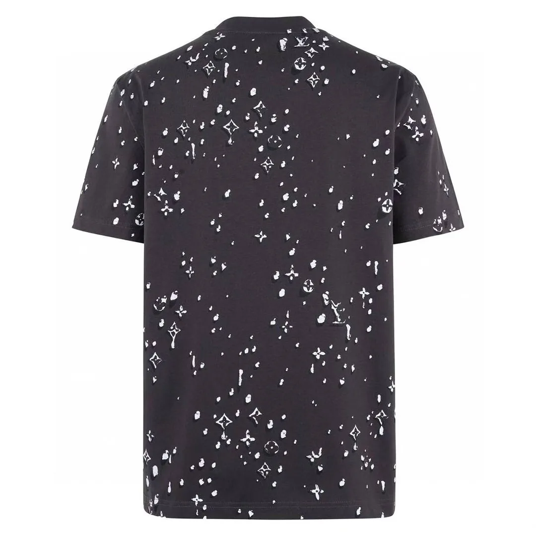 1AJCBH Monogram Short-Sleeved T-Shirt Obsidian Cotton