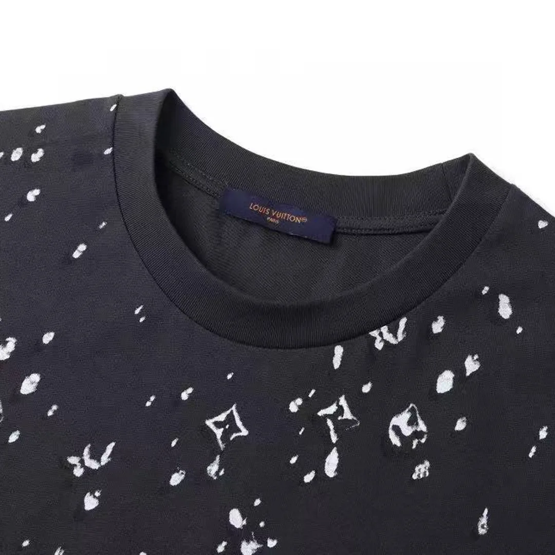 1AJCBH Monogram Short-Sleeved T-Shirt Obsidian Cotton