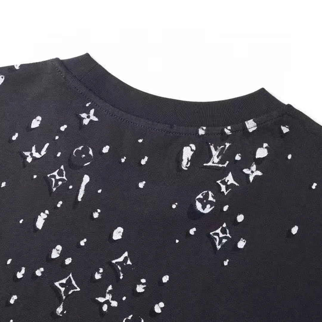 1AJCBH Monogram Short-Sleeved T-Shirt Obsidian Cotton