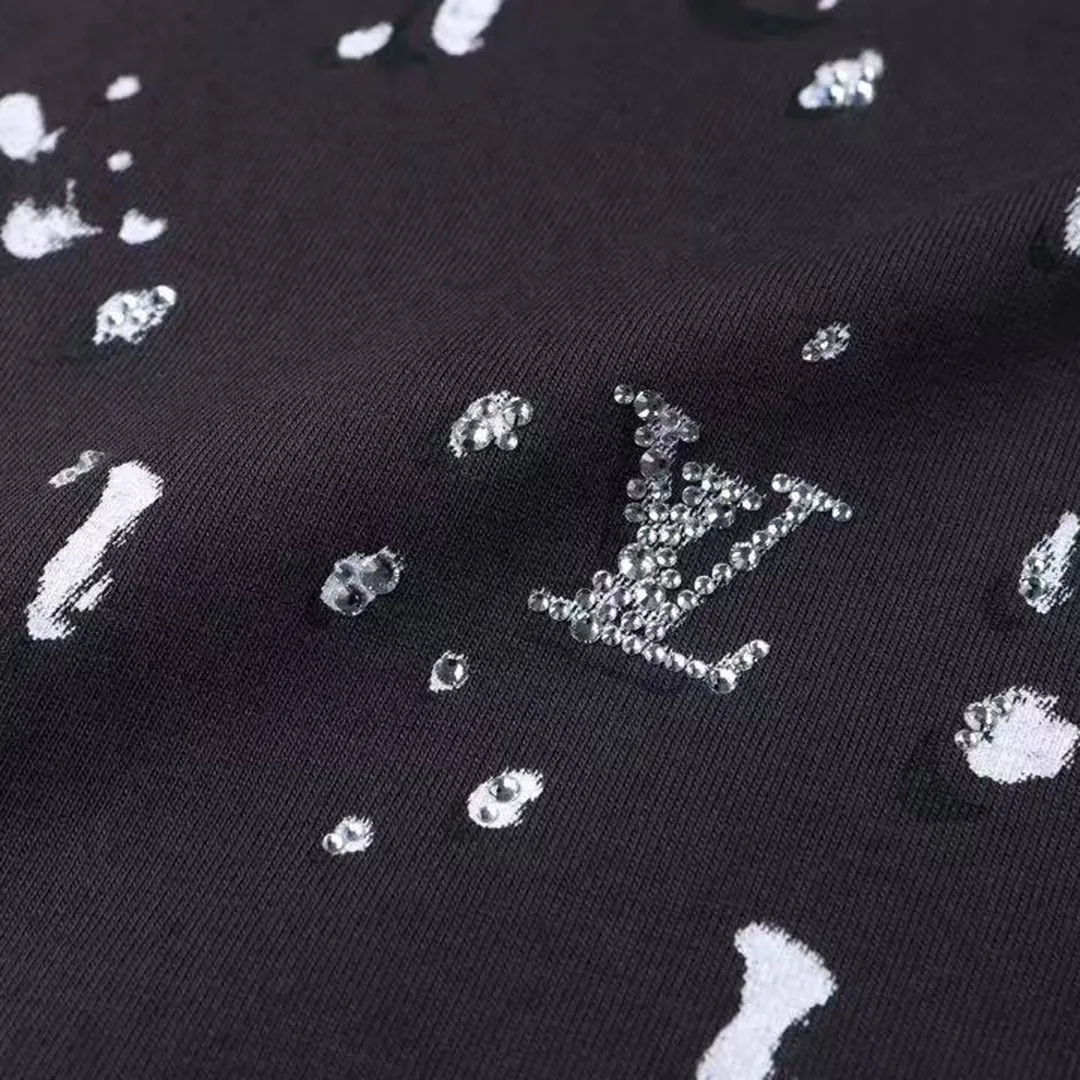 1AJCBH Monogram Short-Sleeved T-Shirt Obsidian Cotton