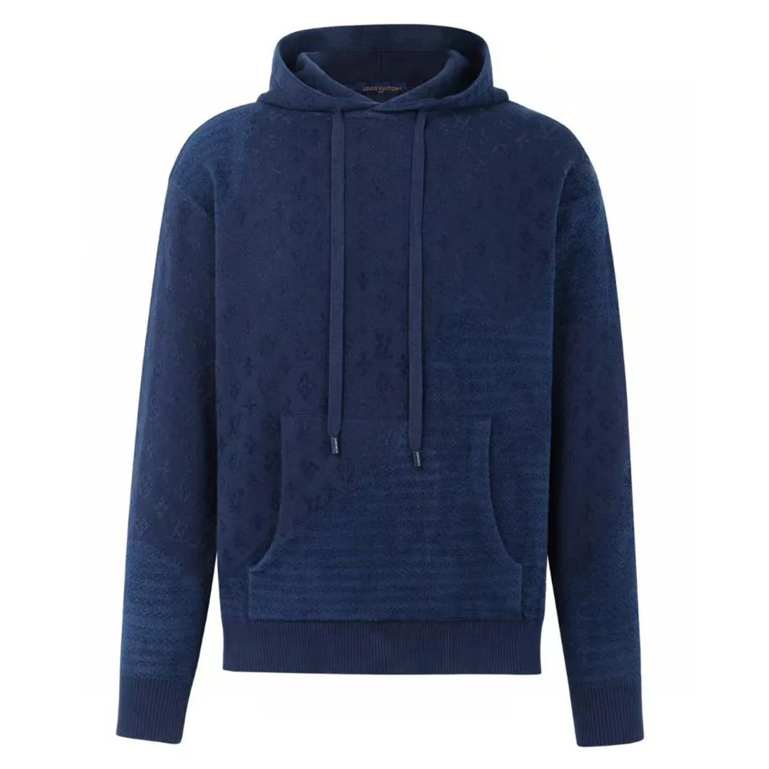 1AIWFX Graphic Jacquard Hoodie Monogram Blue