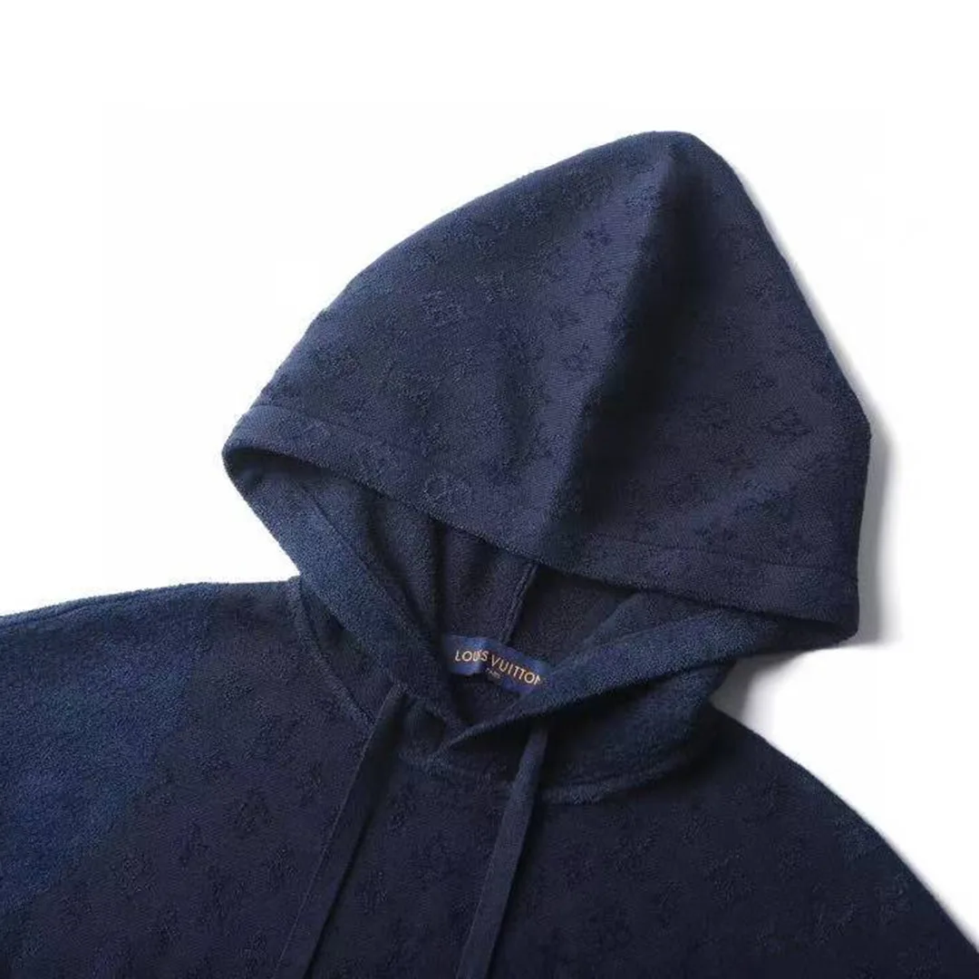 1AIWFX Graphic Jacquard Hoodie Monogram Blue