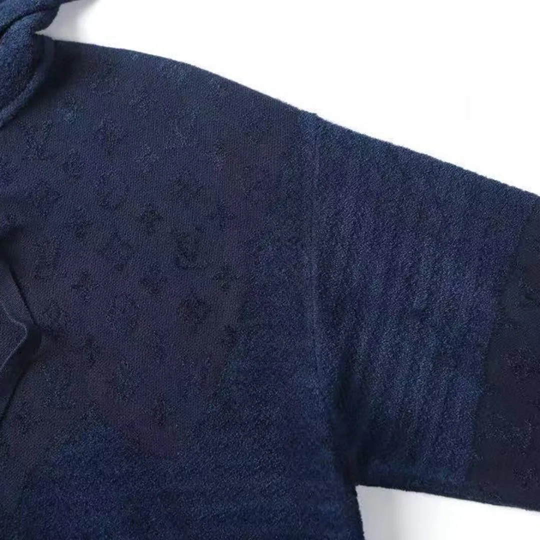 1AIWFX Graphic Jacquard Hoodie Monogram Blue