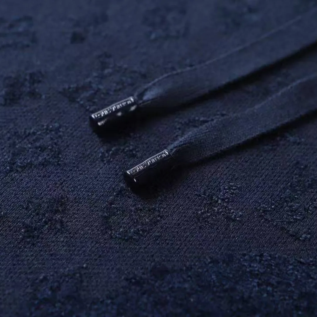 1AIWFX Graphic Jacquard Hoodie Monogram Blue