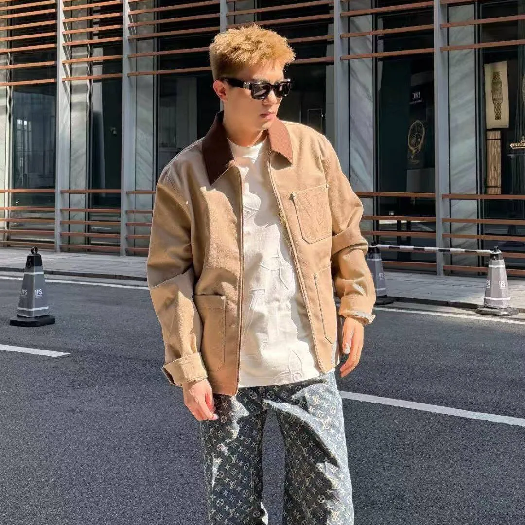 1AGITA Workwear Cotton Canvas Blouson Cotton Embroidery