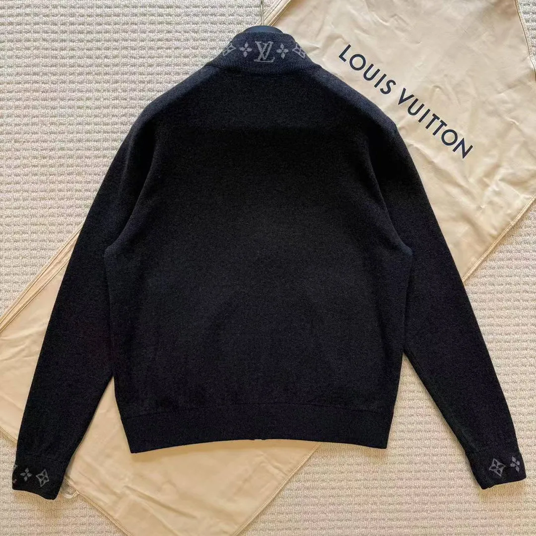 1AGJWH Double Face Knit Wool Travel Blouson Jacquard Monogram Cotton