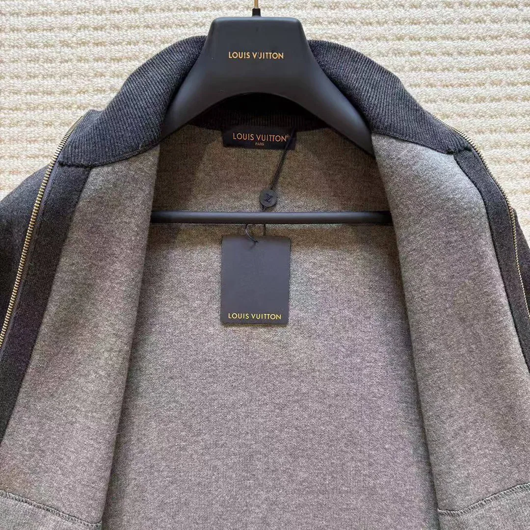 1AGJWH Double Face Knit Wool Travel Blouson Jacquard Monogram Cotton