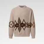 1AJBVT Graphic Knitted Crewneck Pebble Monogram Cotton - 1AJTX7 1 1AJBVT Graphic Knitted Crewneck Pebble Monogram Cotton