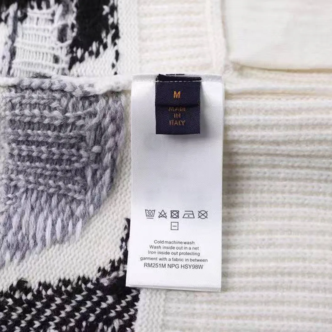 1AJBX5 Graphic Knitted Cardigan Almond Milk Monogram Wool