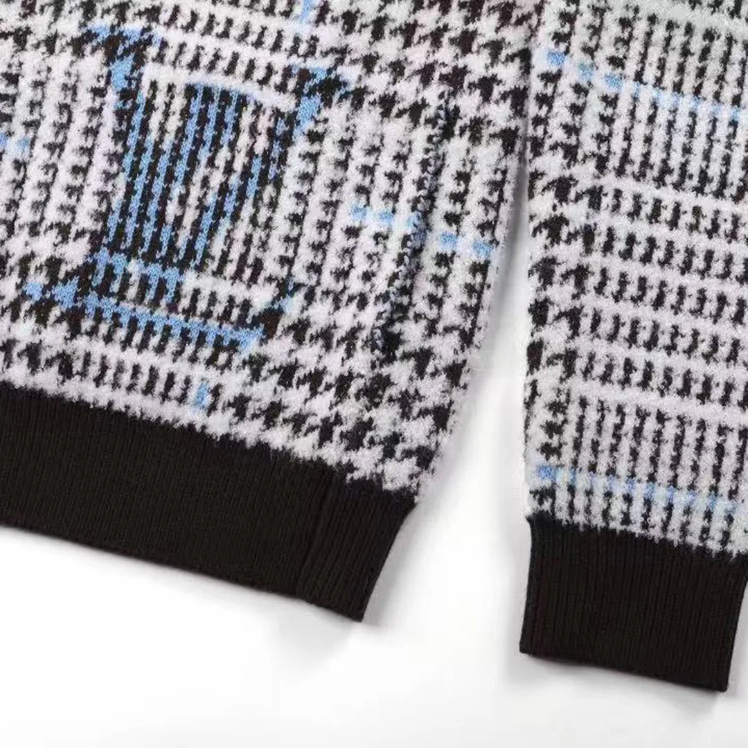1AJBSP Textured Plaid Cardigan Multicolor Wool