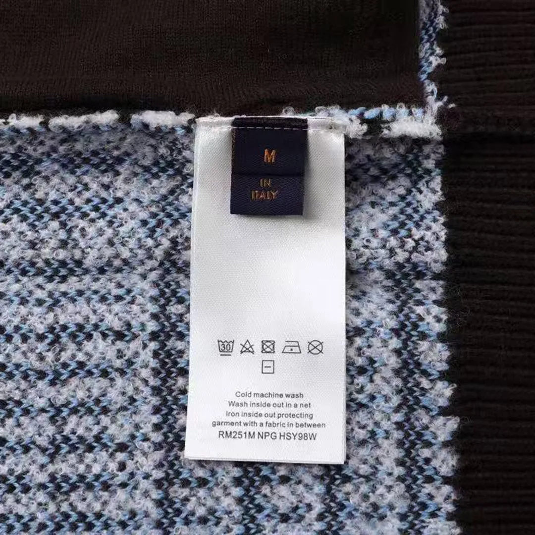 1AJBSP Textured Plaid Cardigan Multicolor Wool