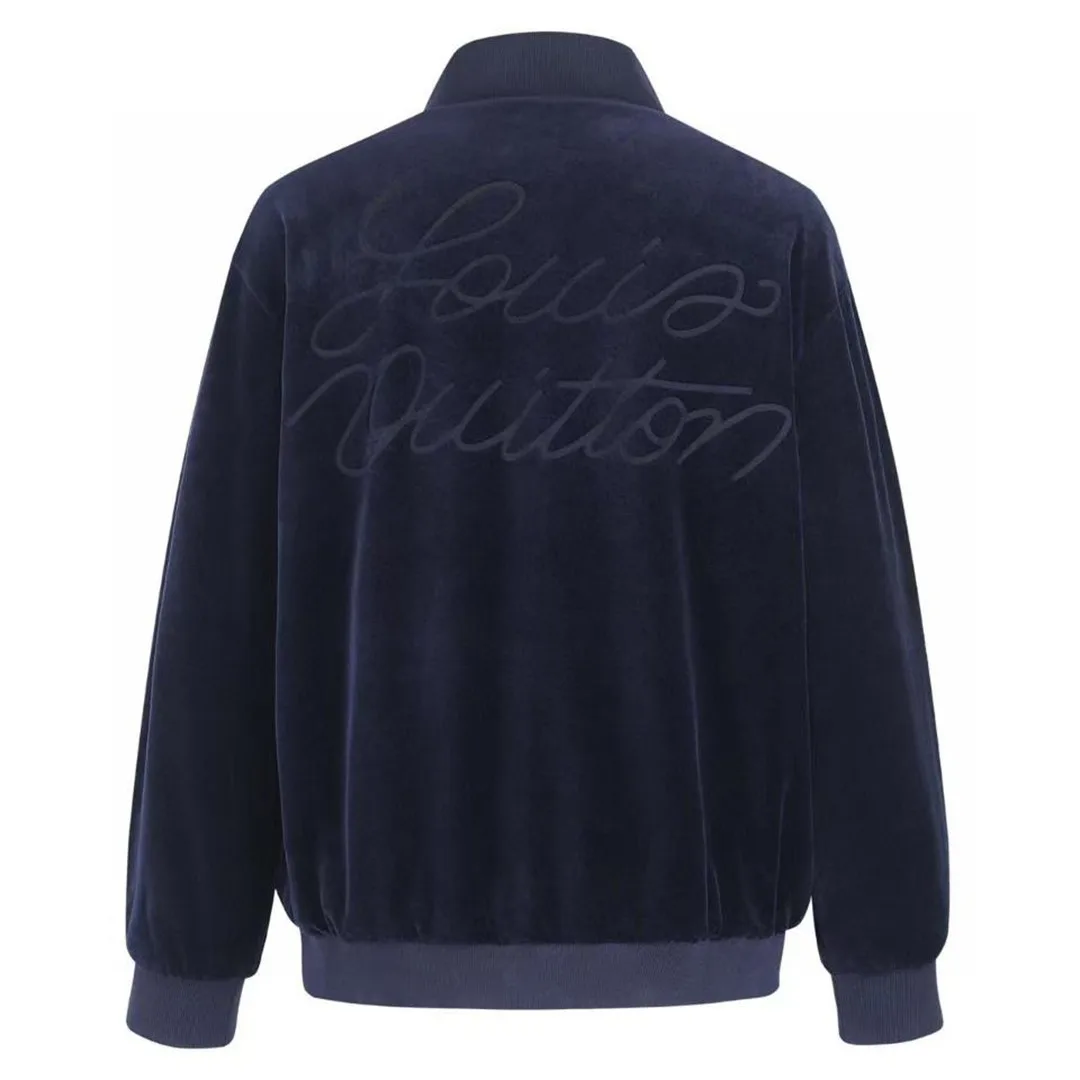 1AJCCD Chic Velvet Track Top Night Sky Cotton