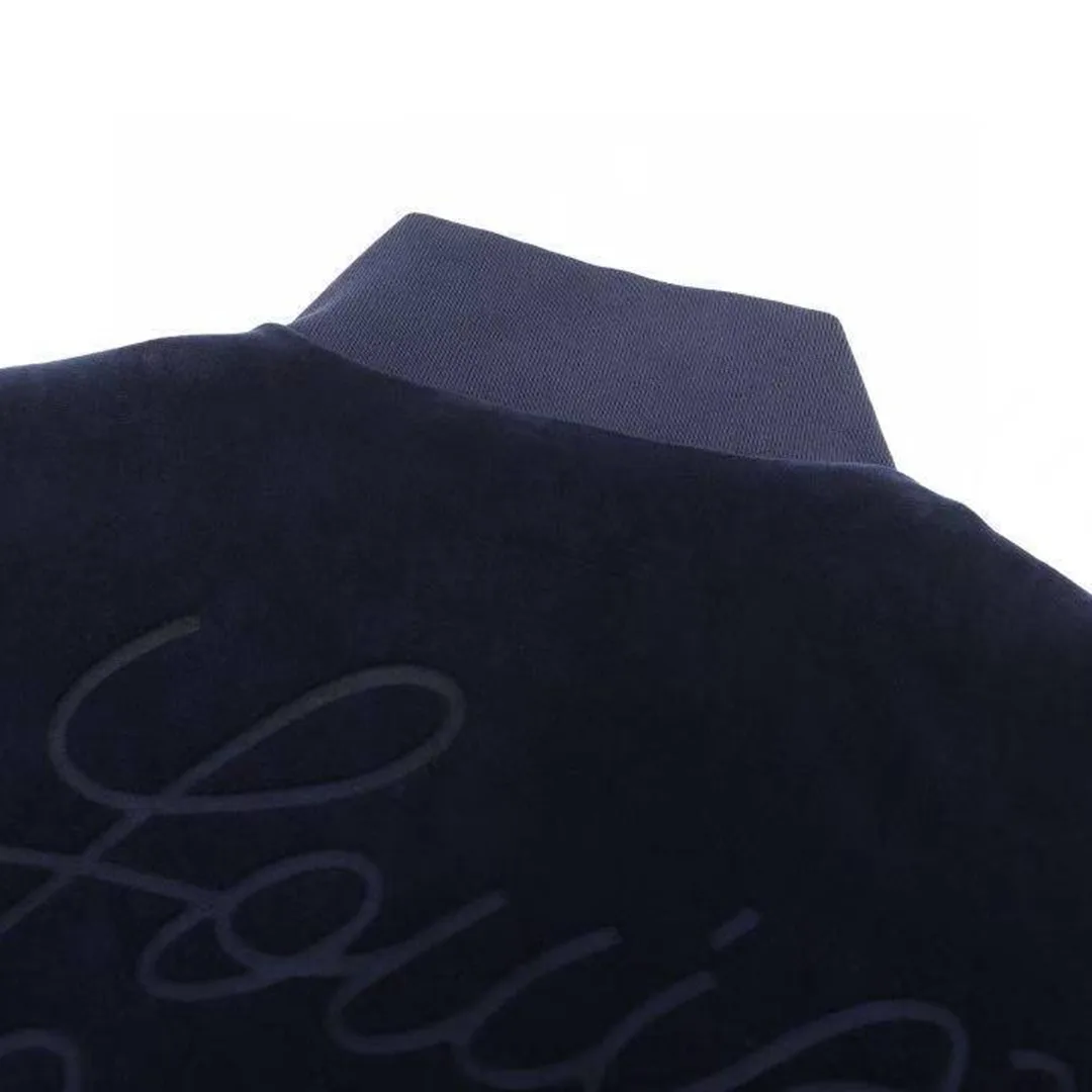 1AJCCD Chic Velvet Track Top Night Sky Cotton