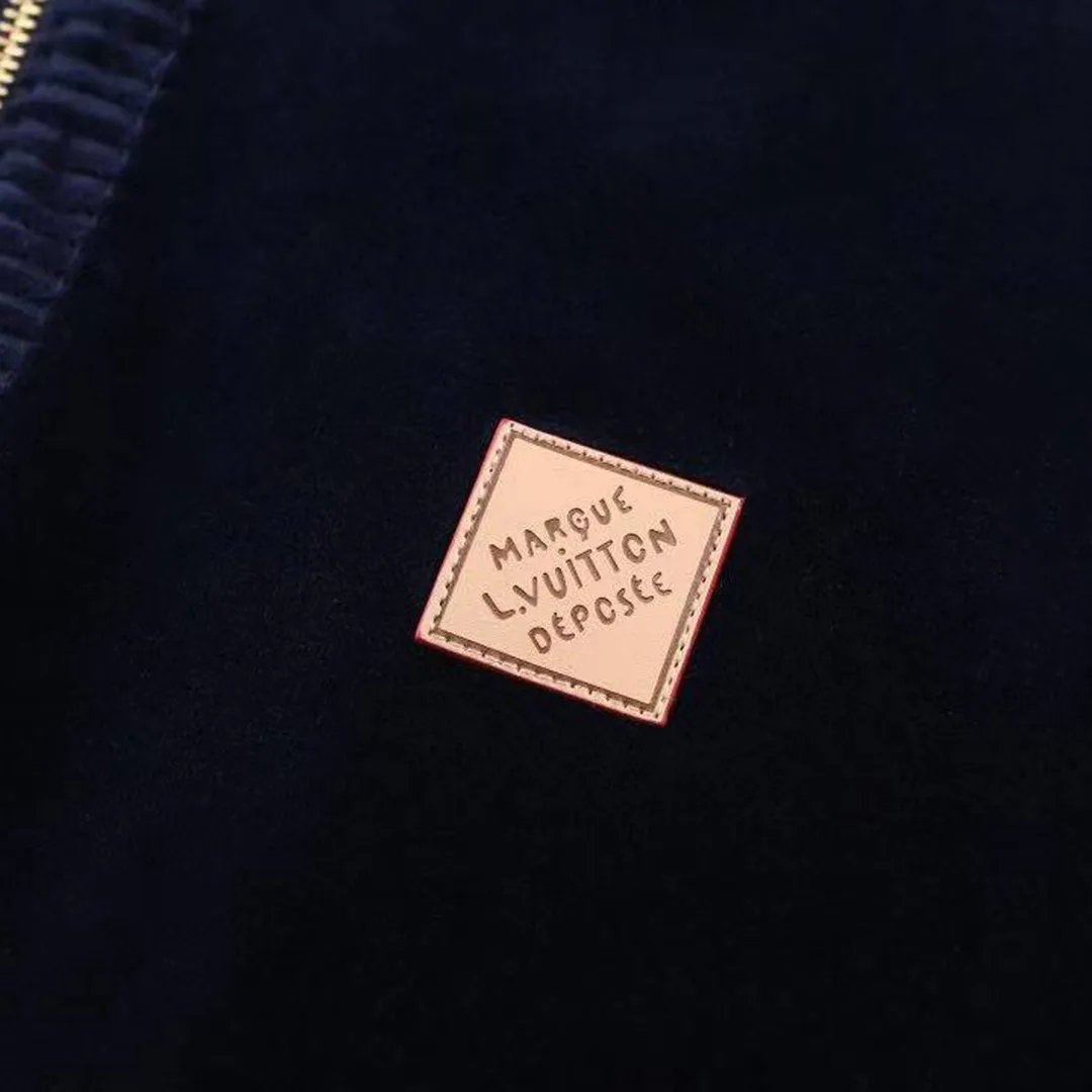 1AJCCD Chic Velvet Track Top Night Sky Cotton