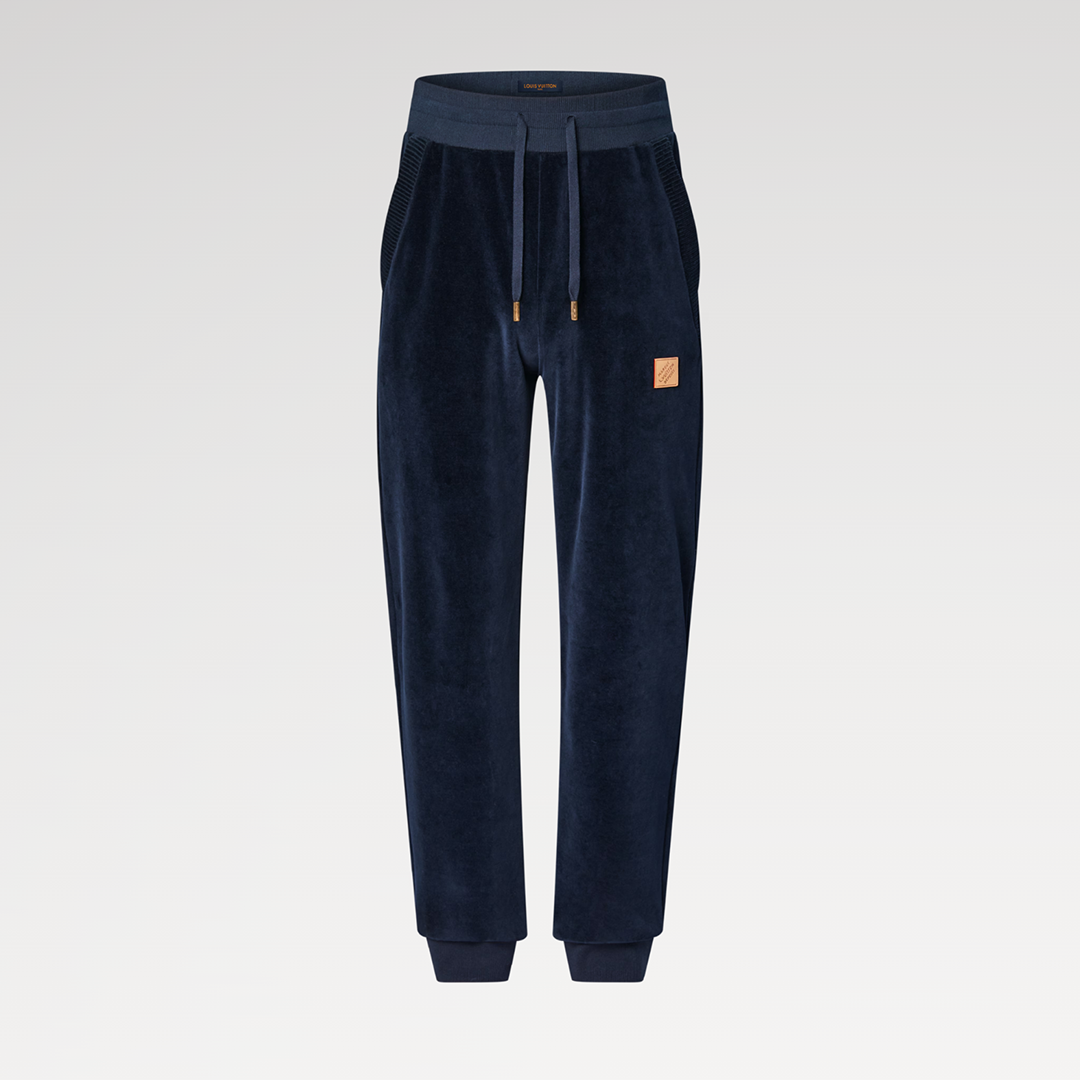 1AJCCL Chic Velvet Track Pants Night Sky Cotton 01