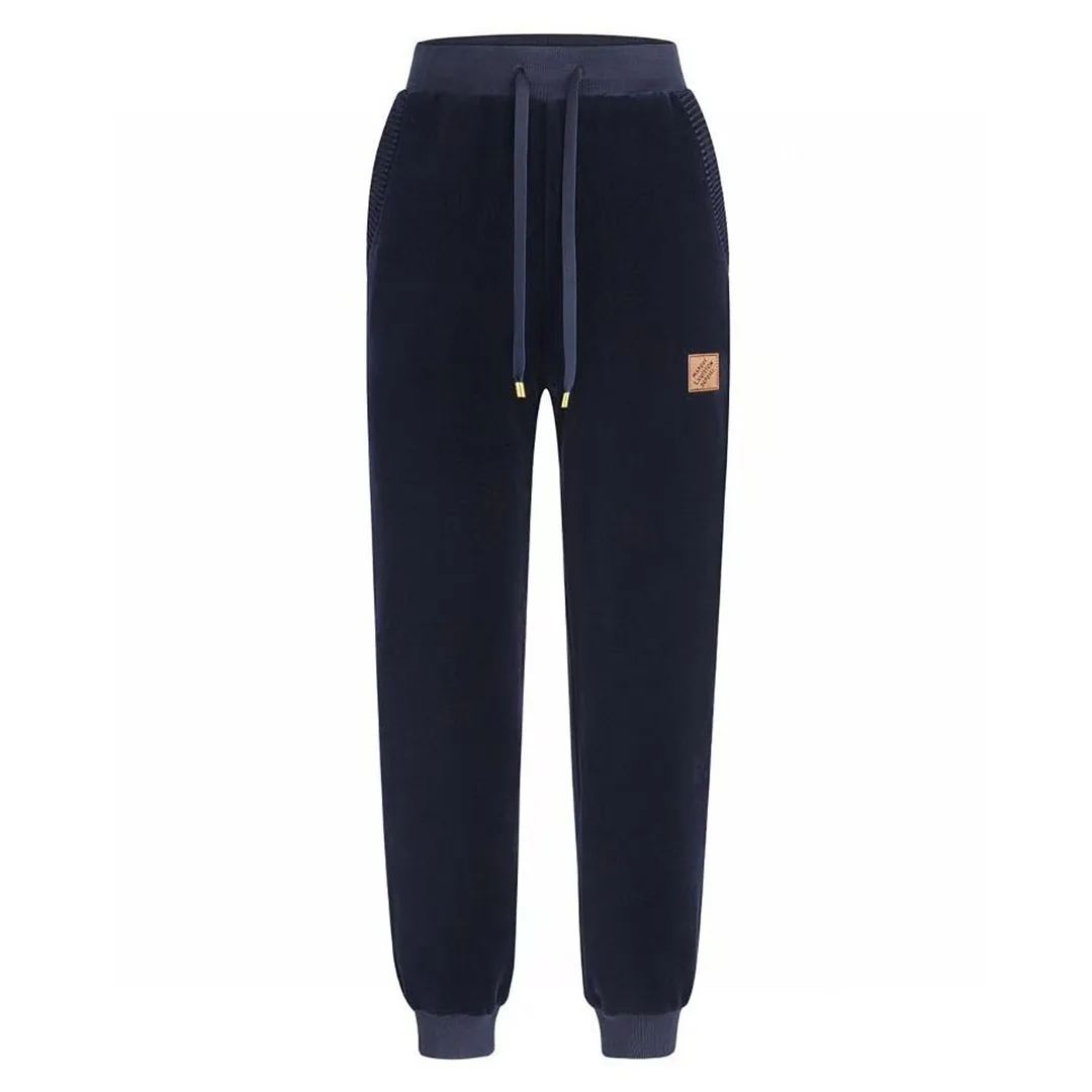 1AJCCL Chic Velvet Track Pants Night Sky Cotton 01