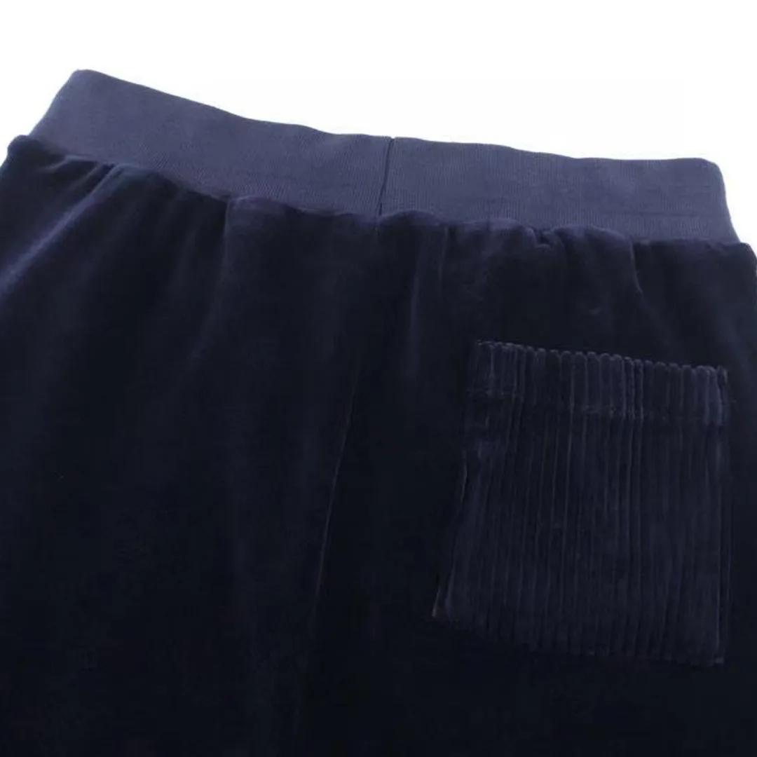 1AJCCL Chic Velvet Track Pants Night Sky Cotton 01