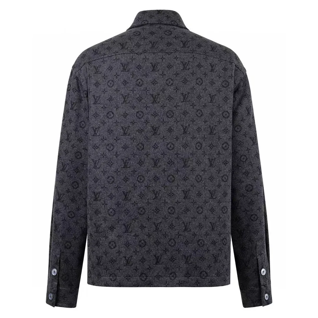 1AIWGN Monogram Double Face Overshirt Monogram Allover Wool
