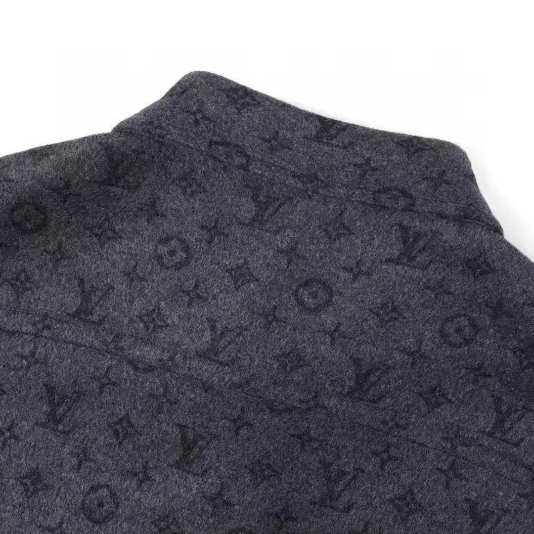 1AIWGN Monogram Double Face Overshirt Monogram Allover Wool