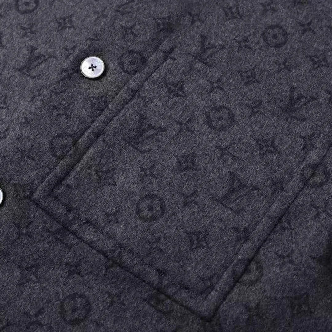 1AIWGN Monogram Double Face Overshirt Monogram Allover Wool