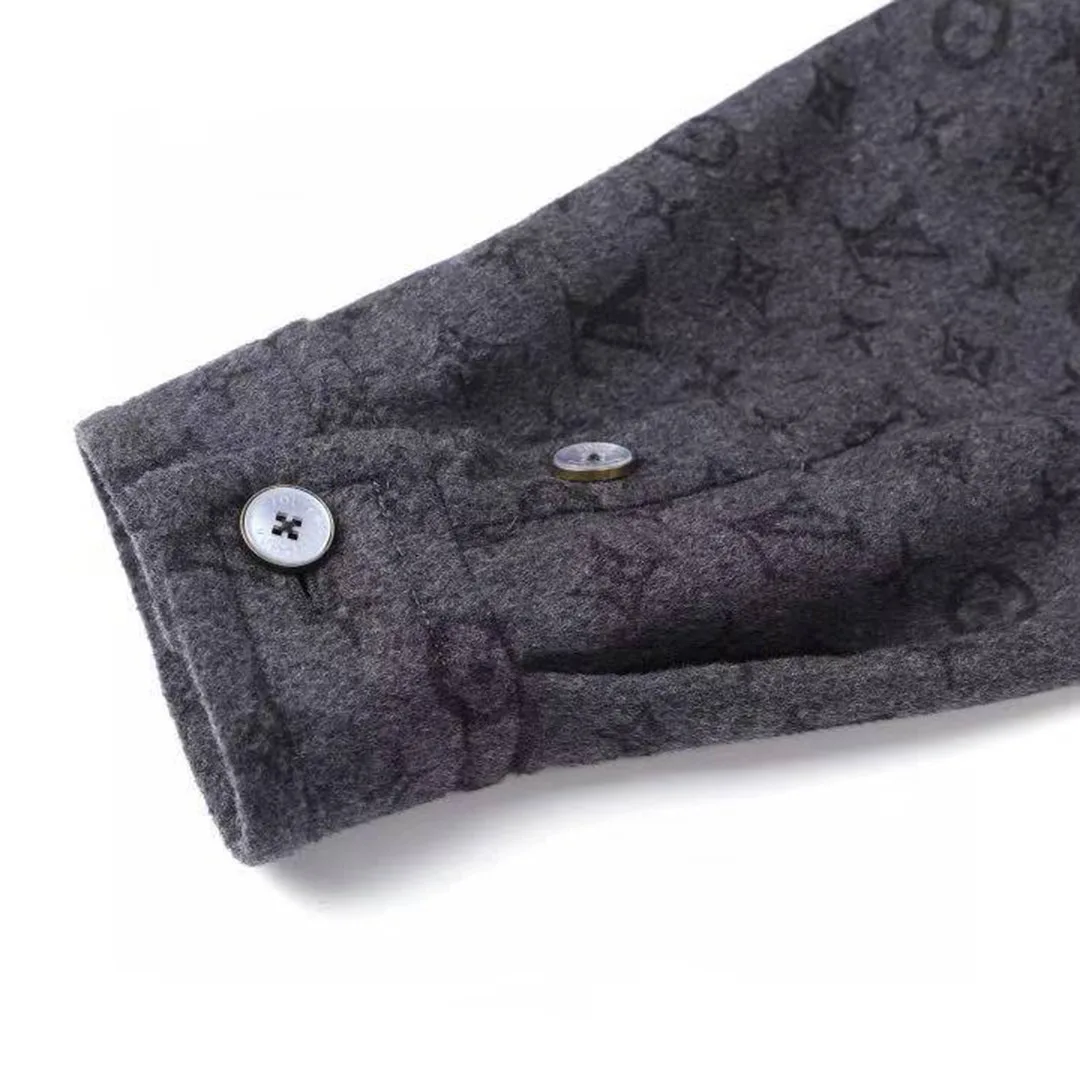 1AIWGN Monogram Double Face Overshirt Monogram Allover Wool
