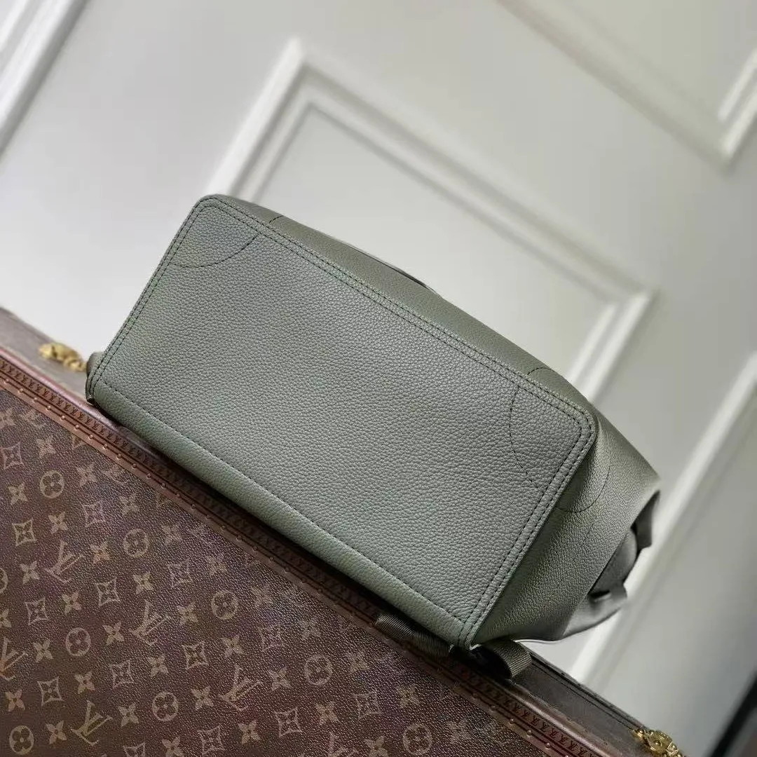 M26852 Steamer Backpack Khaki Green Touch Calfskin Leather