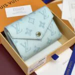 M27682 Victorine Wallet Monogram Origine Bleu Courrier Coated Canvas - M27721 2 M27682 Victorine Wallet Monogram Origine Bleu Courrier Coated Canvas