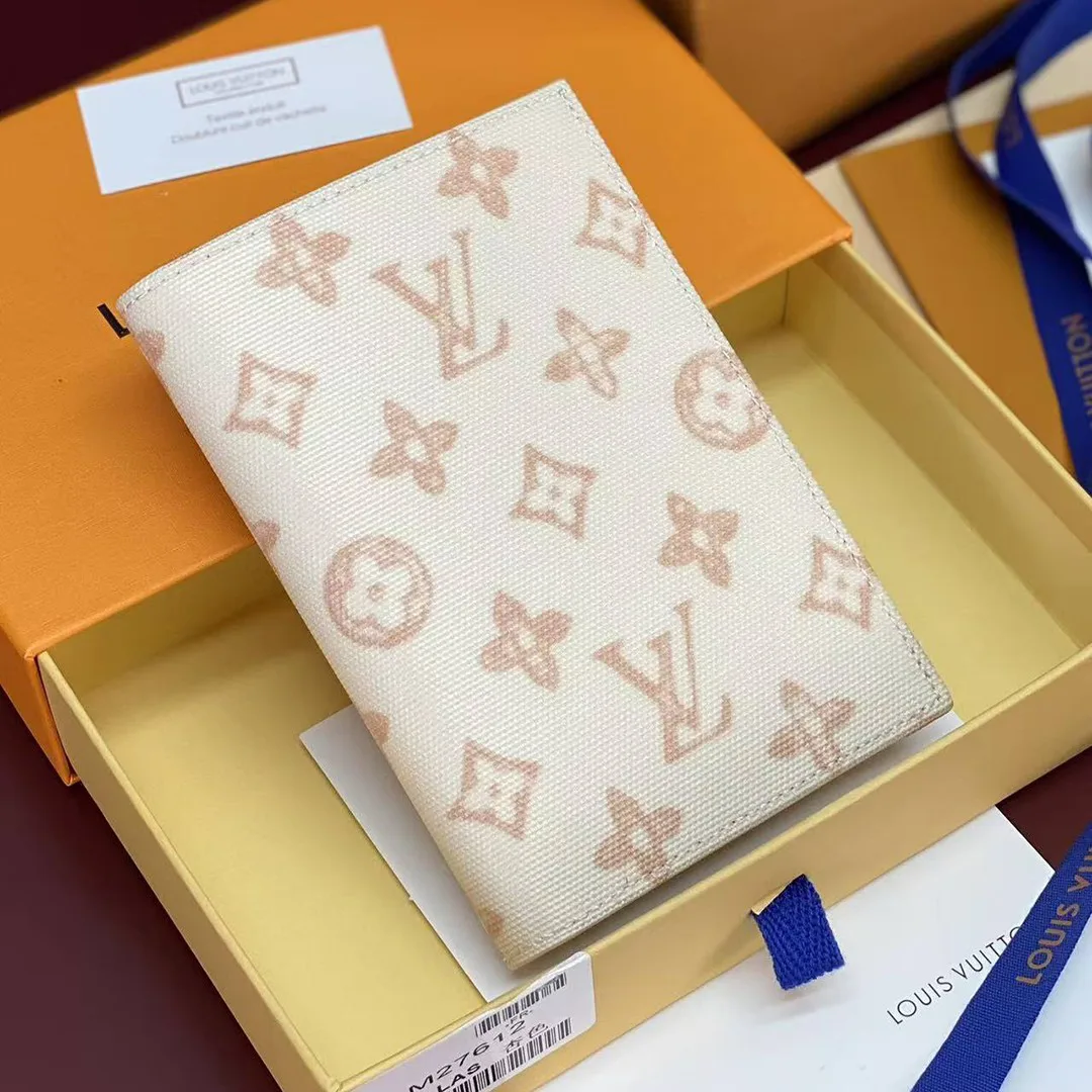 M27613 Passport Cover Monogram Origine Lin Coated Canvas