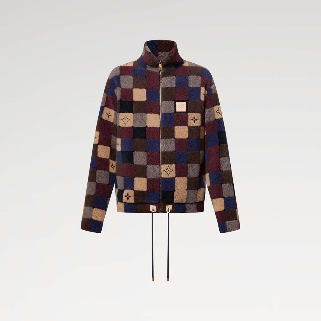 1AJCAT Damier Fleece Blouson Monogram Flower