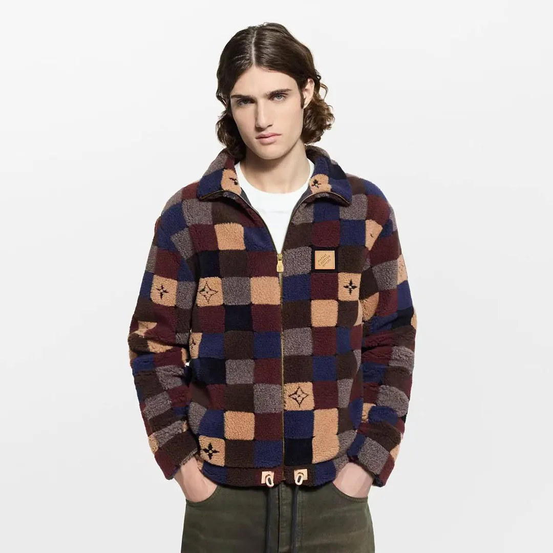 1AJCAT Damier Fleece Blouson Monogram Flower