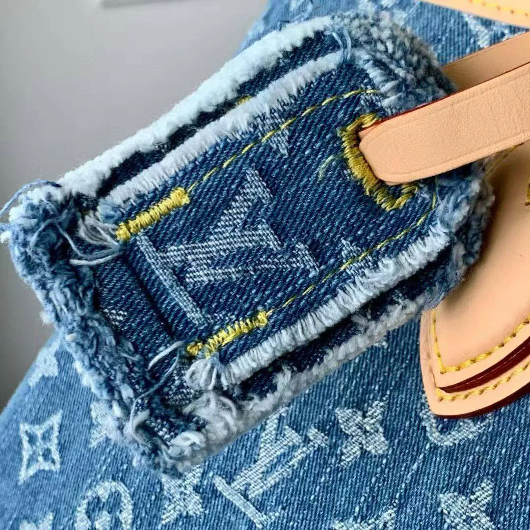 M13192 Neverfull MM Monogram Denim Blue