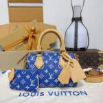 M28185 Speedy P9 Bandoulière 20 Blue Monogram Calfskin Leather - M28186 2 M28185 Speedy P9 Bandoulière 20 Blue Monogram Calfskin Leather